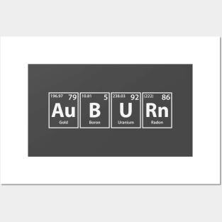 Auburn (Au-B-U-Rn) Periodic Elements Spelling Posters and Art